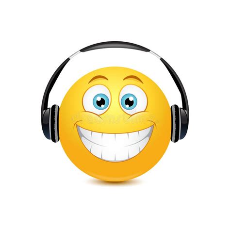 Smiley In The Headphones Stock Vector Illustration Of Mascot 38348391