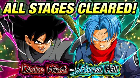 Divine Wrath And Mortal Will All Stages Clear No Items Dokkan Battle