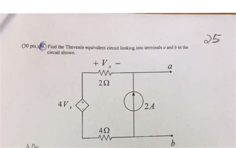 Solved Find The Thevenin Equivalent Circuit Looking Into