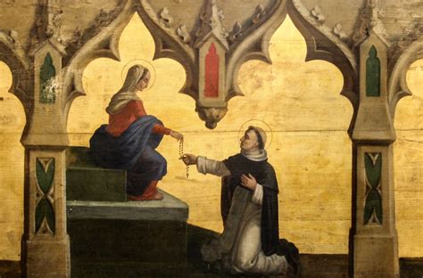Our Lady Gives The Rosary To St Dominic The Tradition Of T Flickr