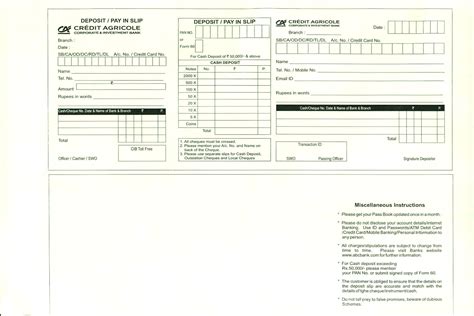 37 Bank Deposit Slip Templates And Examples Templatelab