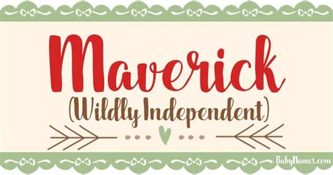 Maverick Name Meaning Popularity And Info On Names