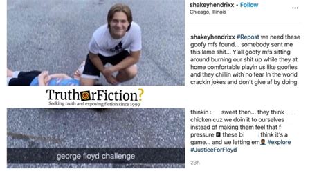 George floyd may well have been a criminal, a drug addict, a lost soul. 'George Floyd Challenge' Image Spreads Virally, Provenance ...
