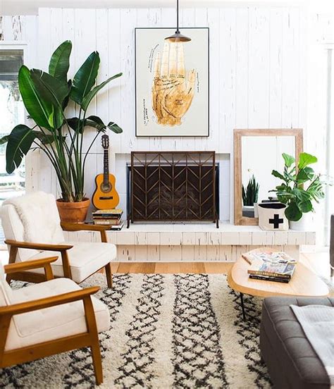 Cozy Moroccan Rug Plants Mid Century Chairs Love This