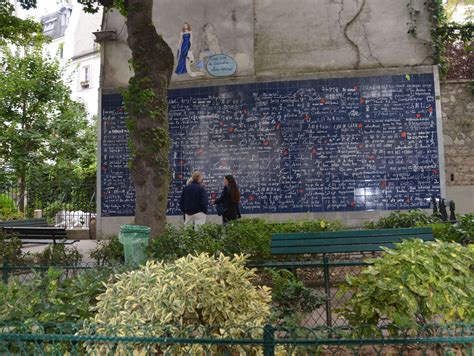 Le Mur Des Je Taime Paris Place Abesse Near By Montmarte A