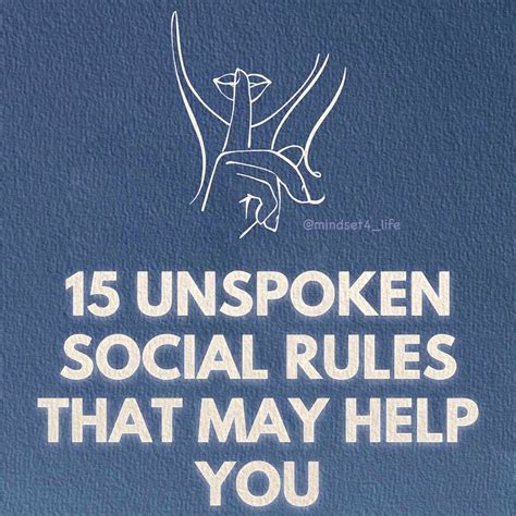 15 Unspoken Social Rules You Need To Know Thread From Limitless Life