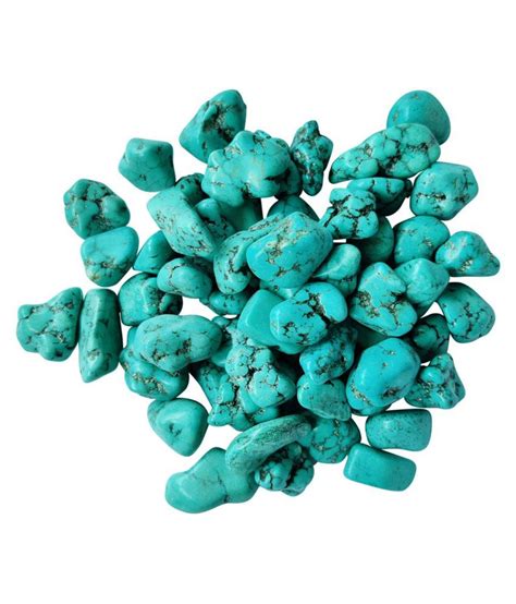 Shubhanjali Natural Turquoise Firoza Tumble Stones For Reiki Healing