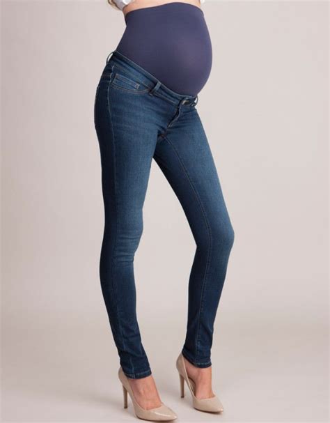 Comfortable Over Bump Slim Leg Maternity Jeans Front Maternity Jeans Maternity Skinny Jeans