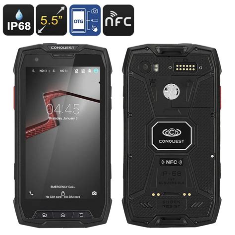 Conquest S9 Rugged Smartphone Ip68 Octa Core Android Os Nfc Otg
