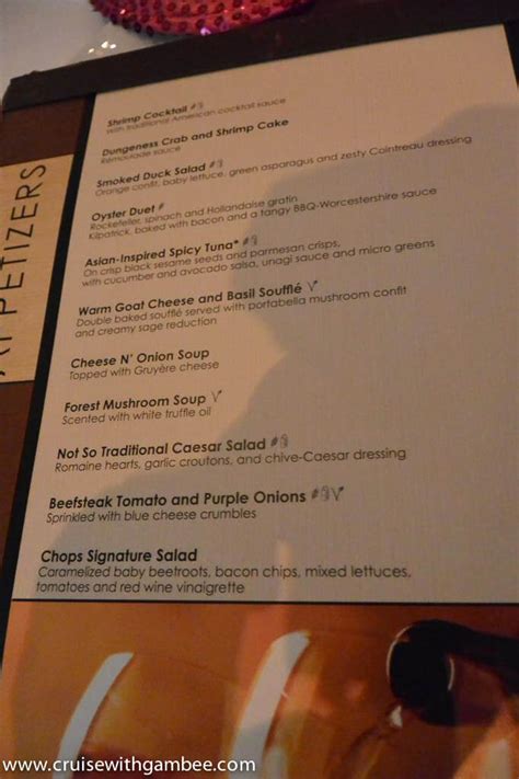 2014 Royal Caribbean Menus – cruise with gambee