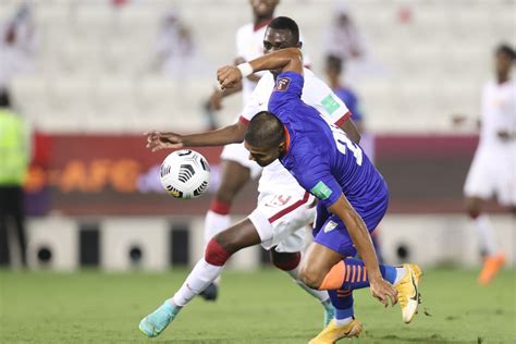 india vs qatar highlights fifa world cup 2022 qualifier football match 10 man india lose 1 0