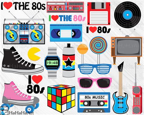 I Love The 80s V2 Clip Art Cutting Files Svg Eps Dxf Png Etsy Uk