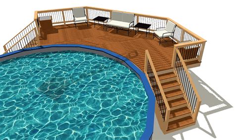 Work from this level to cut posts and set the deck frame height. Quarter Round Pool Deck Plans - Decksgo Plans in 2020 | Pool deck plans, Swimming pools backyard ...