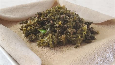 ethiopian food gomen ጎመን አሰራር how to cook collard green ethiopian style vegan food youtube
