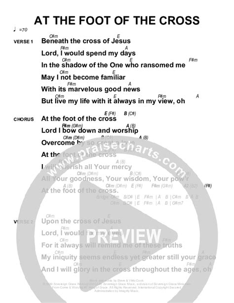 At The Foot Of The Cross Chords Pdf Sovereign Grace Praisecharts