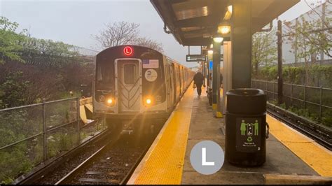 Bmt Canarsie Line R143r160 L Trains Action At E 105th Street Youtube
