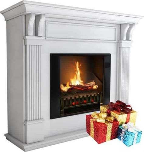 Large White Electric Fireplace With Mantel Trinity Model Magikflame