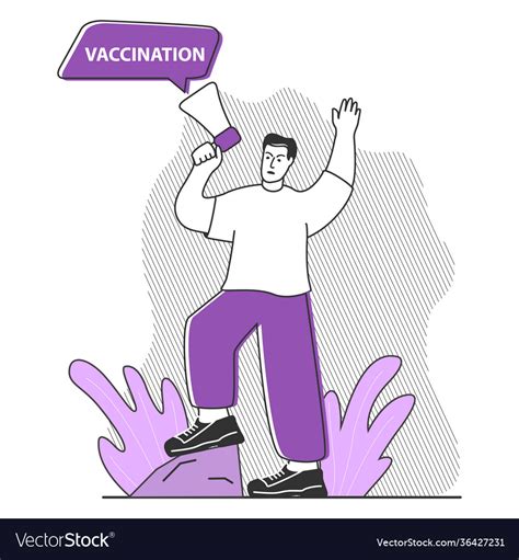 Vaccination Concept Campaigning For Royalty Free Vector