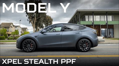 Satin Grey Tesla Model Y Xpel Stealth Paint Protection Film Youtube