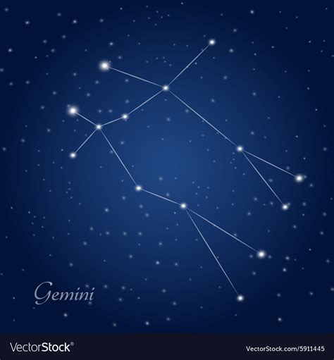 Gemini Constellation Zodiac Royalty Free Vector Image