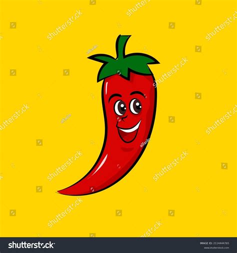 Red Chili Cartoon Food Illustration Stock Vector Royalty Free