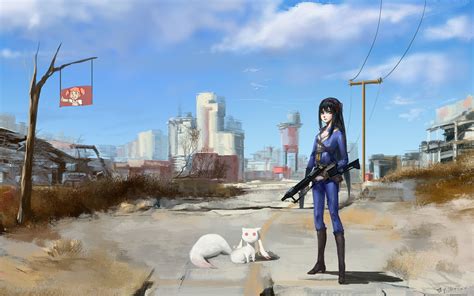 anime Girls, Anime, Fallout 4, Mahou Shoujo Madoka Magica, Kyuubey