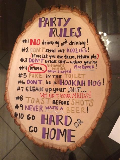 party rules diy sign party rules diy signs koozies desserts food tailgate desserts deserts