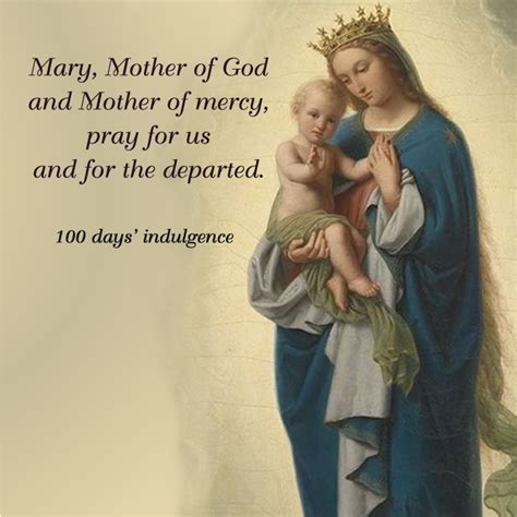 Mary Mother Of God And Mother Of Mercy Pray For Us And For The Departed Daughtersofmarypress