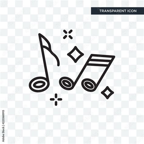 Music Note Vector Icon Isolated On Transparent Background Music Note