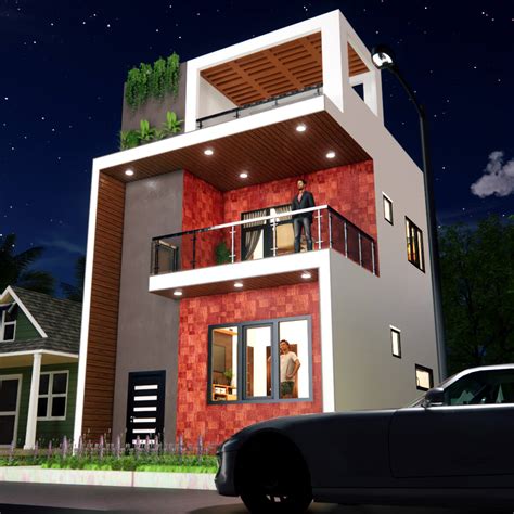 Small Space House 20×20 Feet 3bhk 400 Sqf Low Budget House Design With