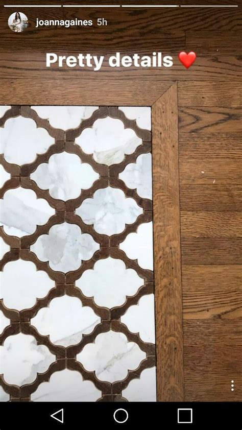 Magnolia home by joanna gaines shiplap paint is inspired by weathered wood and is perfect for creating a light and comfortable space in your home. Joanna Gaines style | Tile inlay, Tile rug inlay, Inlay ...