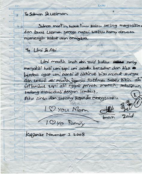 Contoh Surat Cinta Ospek Singkat