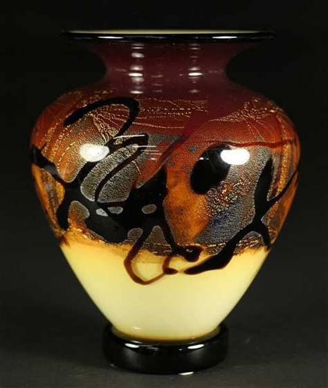 Vase Art Glass By Nourot 20th C