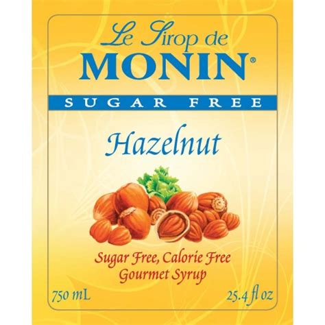 Monin Hazelnut Sugar Free Syrup Tidewater Coffee