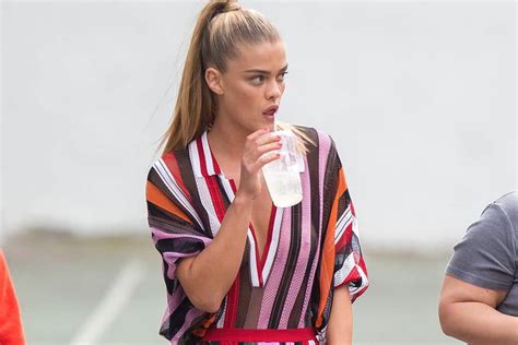 Nina Agdal See Through On The Set In New York