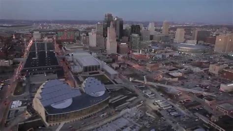 Aerial Hd Video Downtown Kansas City At Nightmov Youtube