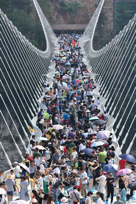 The Worlds Longest See Through Zhangjiajie Glass Bridge In China