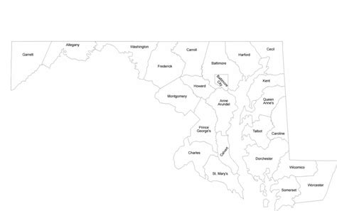 Maryland County Map With Names Gambaran
