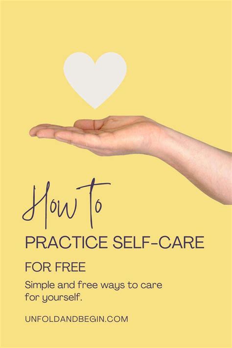 How To Practice Self Care For Free Unfold And Begin