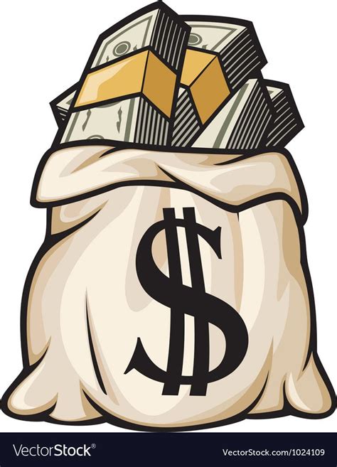 Money Bag With Dollar Sign Vector Image On Vectorstock Money Bag