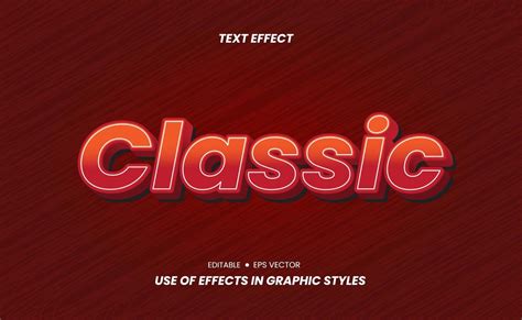 Classic Text 3d Text Effects That Can Be Used Through Graphic Style