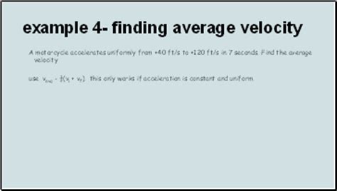 How do you find average speed with only speed? Acceleration - Presentation Physics