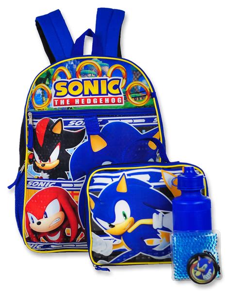 Sonic The Hedgehog 5 Piece Backpack Set