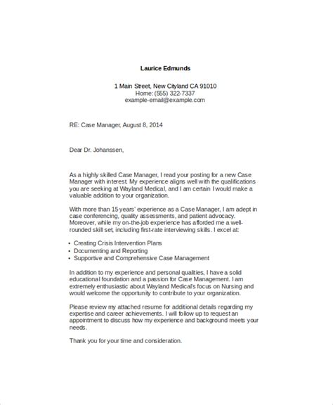 Free 6 Case Manager Cover Letter Templates In Ms Word Pdf