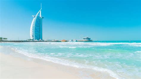 Burj Al Arab Hotel In Dubai In Front Of Jumeirah Beach Editorial Image