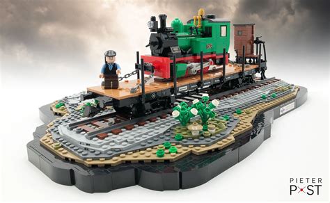 Henschel Brauns Narrow Gauge Steam Engine And Ssk Flatcar Lego