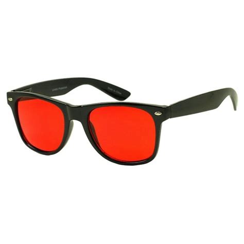 Colorful Classic 80 S Vintage Pantone Lens Wayfarer Sunglasses Black Cv187khacx7