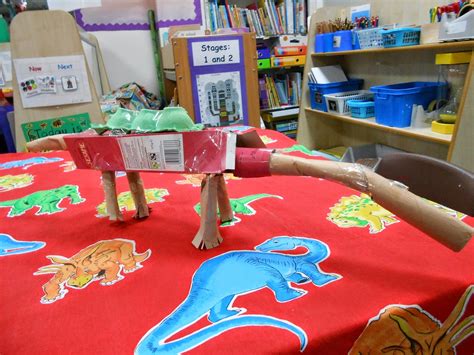 Reception Ms St Chads Junk Modelling Dinosaurs