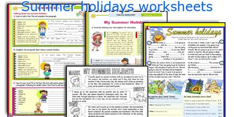 summer holidays worksheets