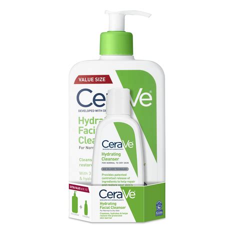Cerave Hydrating Face Wash Cleanser For Normal To Dry Skin 3 And16 Oz